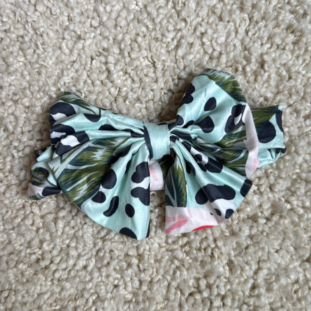 Baby girls adorable printed pattern stretchy bow headband